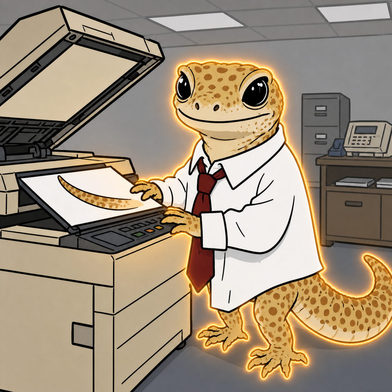 COPYGECKO operating an office copier