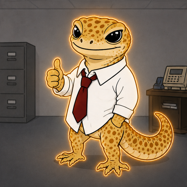 Gecko thumbs up